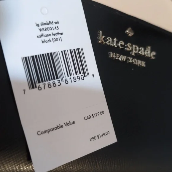 Kate Spade Saffino Leather Staci Large Slim Wallet Zip Compartment in Box❤️ - Picture 4 of 10